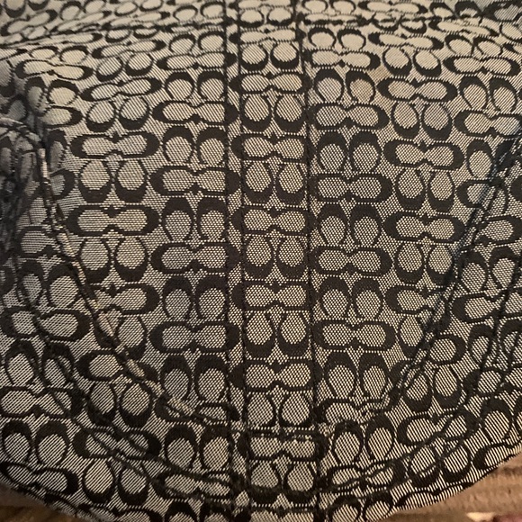 Coach Grey Signature Canvas Black Leather Hobo bag vintage original vintage - Picture 9 of 9
